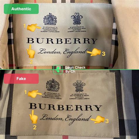 real vs fake burberry coat label|real Burberry coat.